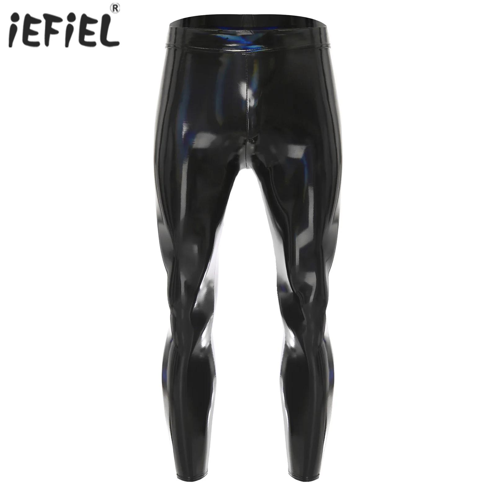 Motorcycle Gear Mens - Pantaloni da discoteca neri da uomo