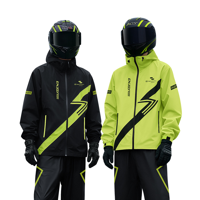 Motorcycle Gear Full Suit - Completo Impermeabile Spesso con Pantaloni, Protezione
