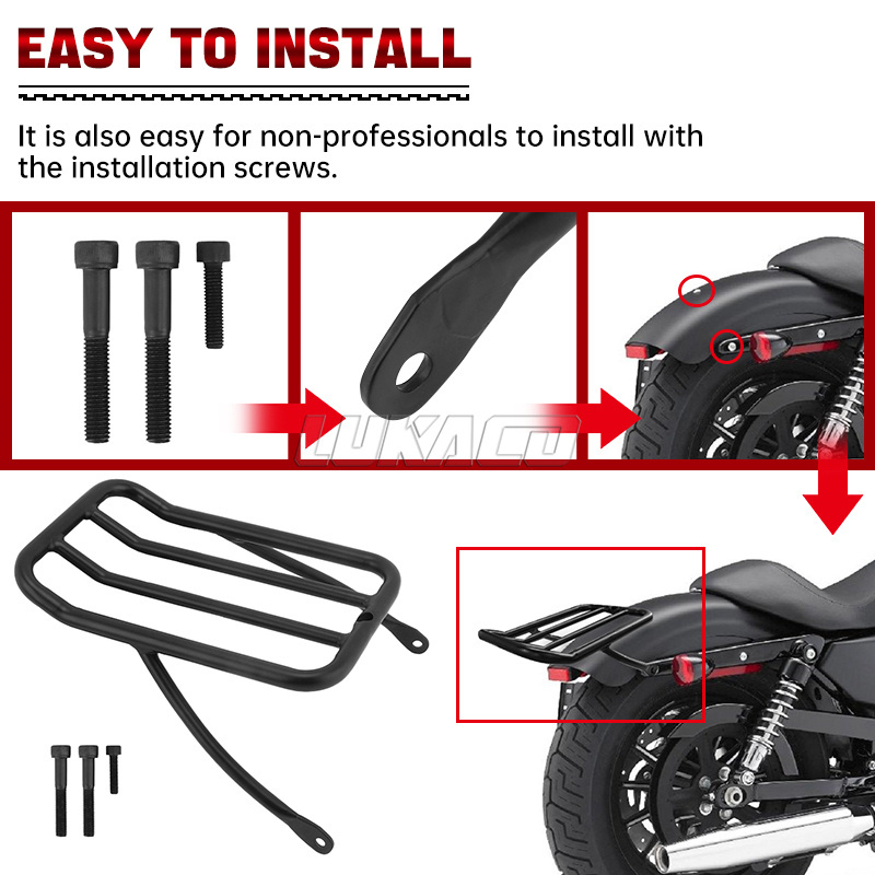 Nero moto ferro passeggero sch - Motorcycle Gear Rack recensione e prezzo