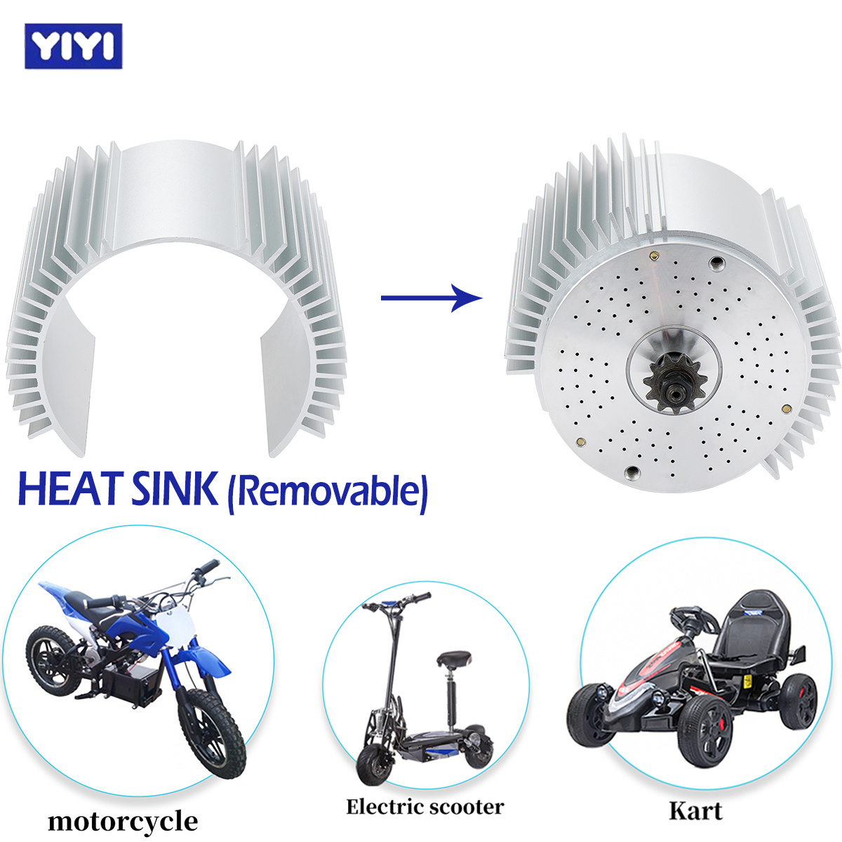 Motore 72V 3000W con dissipato - Motorcycle Gear Hub recensione e prezzo