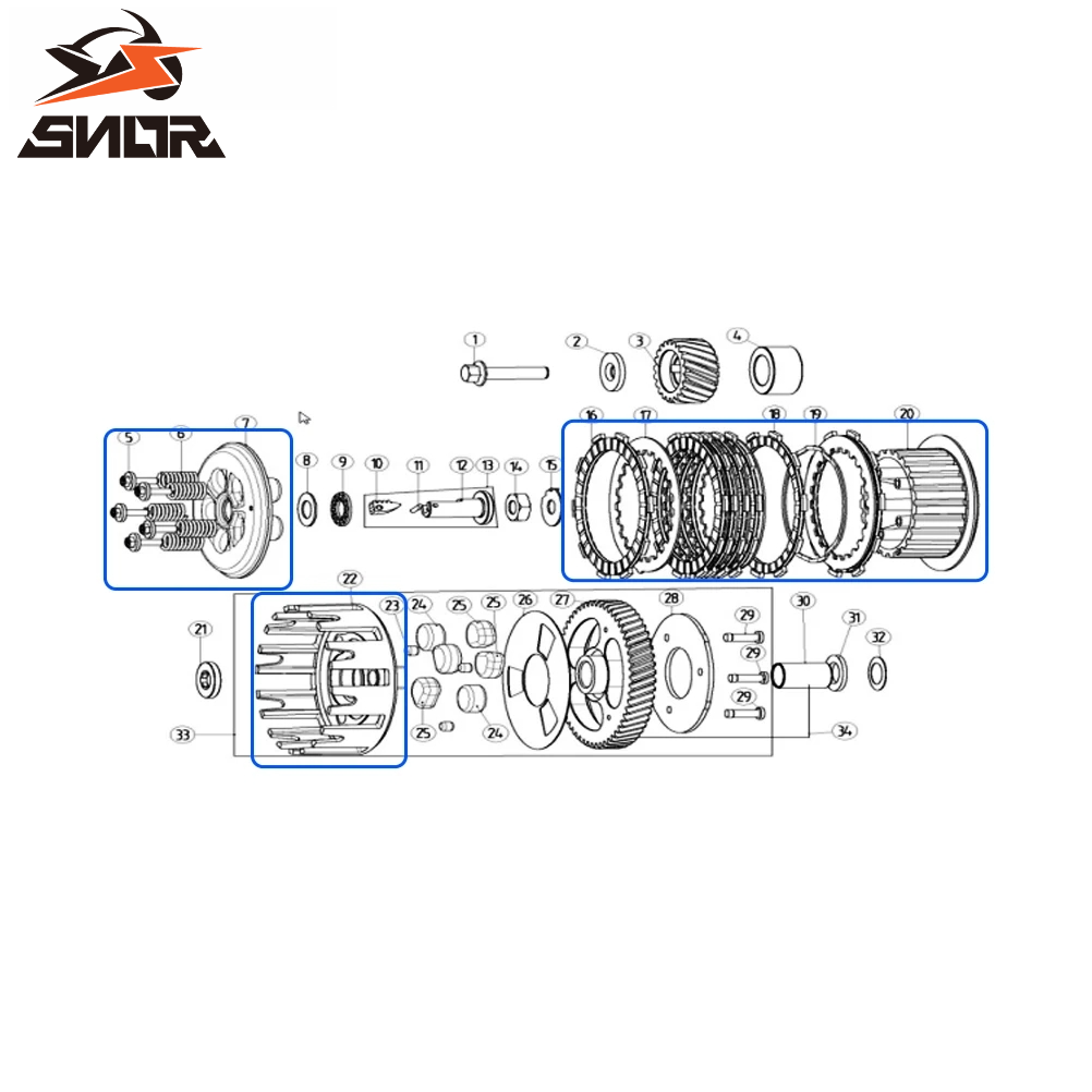 SNOR Gruppo Frizione Moto con  - Motorcycle Gear Hub recensione e prezzo